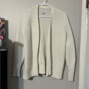 Nicole Miller Ivory Open-Front Cardigan
